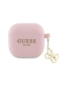 Etui Guess GUA4LECG4P Apple AirPods 4 cover Silicone 4G Charm różowy/pink