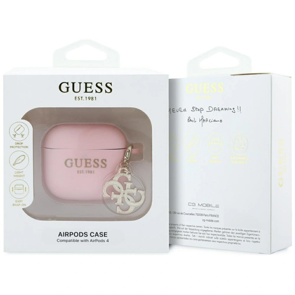 Hurtownia GSM - Guess GUA4LECG4P Apple AirPods 4 Hülle Silikon 4G Charm pink - GUE4357 - {ean13} - Hurt