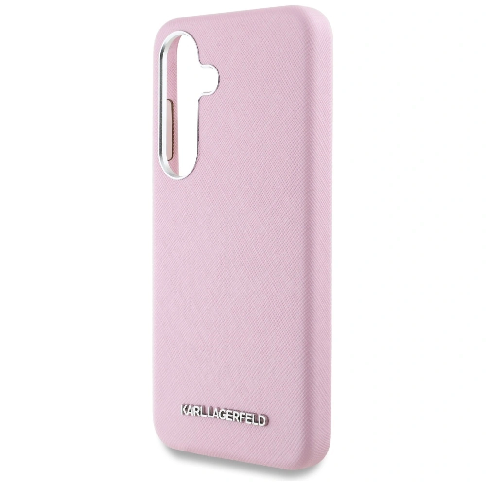 Hurtownia GSM - Etui Karl Lagerfeld Saffiano Full Wrapped Elongated Metal Logo MagSafe do Samsung Galaxy S25 růžové - KLD21933 - {ean13} - Hurt