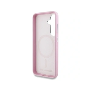 Hurtownia GSM - Karl Lagerfeld Saffiano complet înfășurat logo metalic elongat MagSafe Samsung Galaxy S25 roz - KLD21933 - {ean13} - Hurt