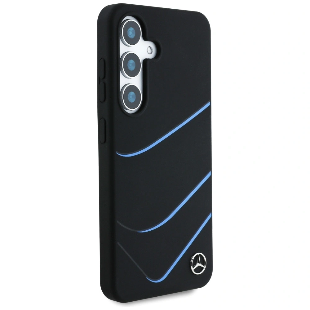 Wholesale Mercedes Silicone Contrasted Curves MagSafe Samsung Galaxy S25 black - MRS313 - {ean13} - Hurt