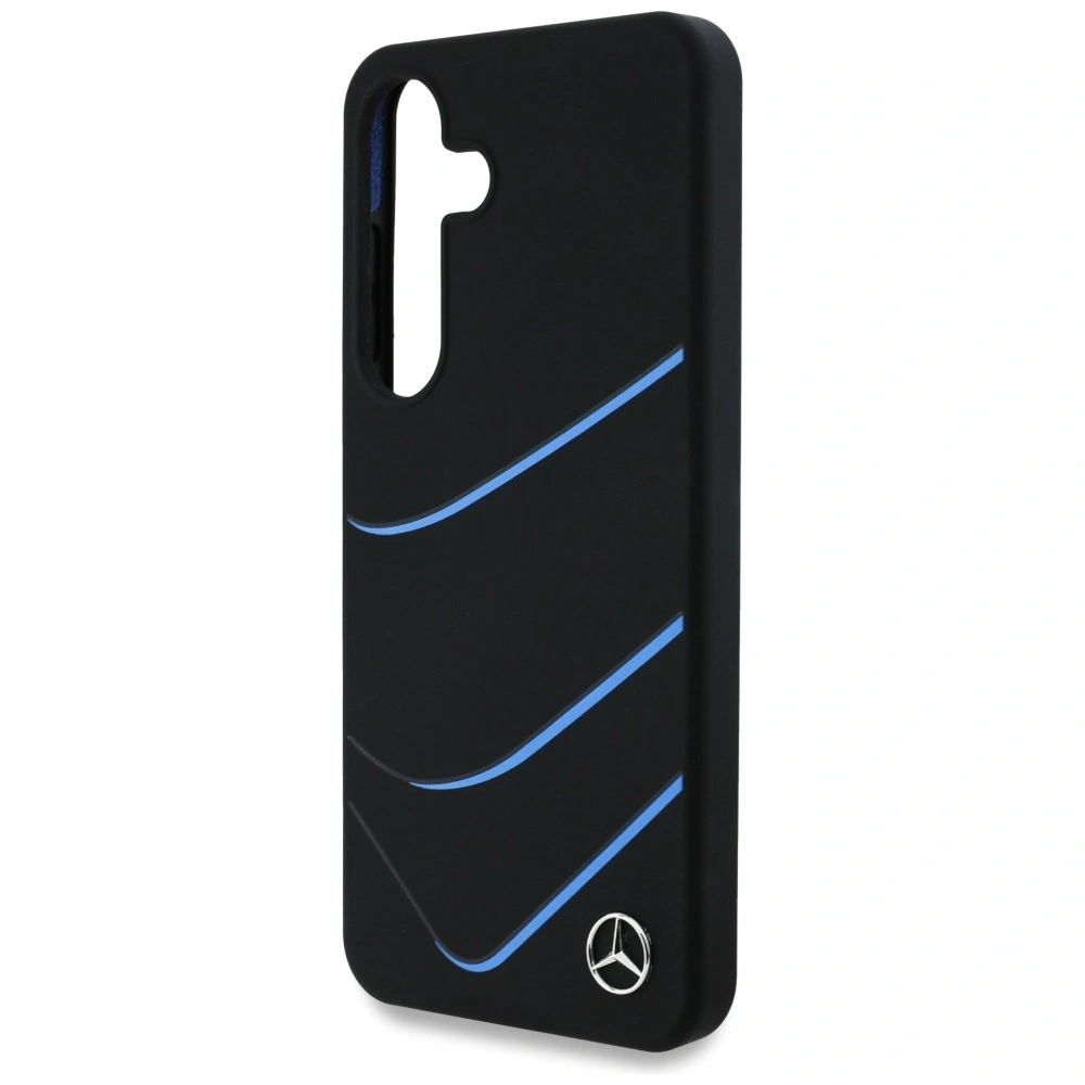 Hurtownia GSM - Etui Mercedes Silicone Contrasted Curves MagSafe pro Samsung Galaxy S25 černé - MRS313 - {ean13} - Hurt