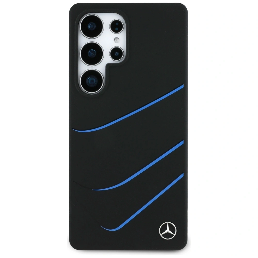 Wholesale Mercedes Silicone Contrasted Curves MagSafe Samsung Galaxy S25 Ultra black - MRS314 - {ean13} - Hurt