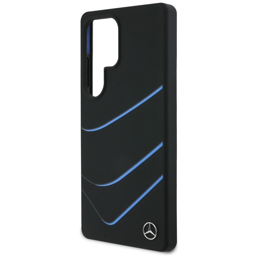 Wholesale Mercedes Silicone Contrasted Curves MagSafe Samsung Galaxy S25 Ultra black - MRS314 - {ean13} - Hurt