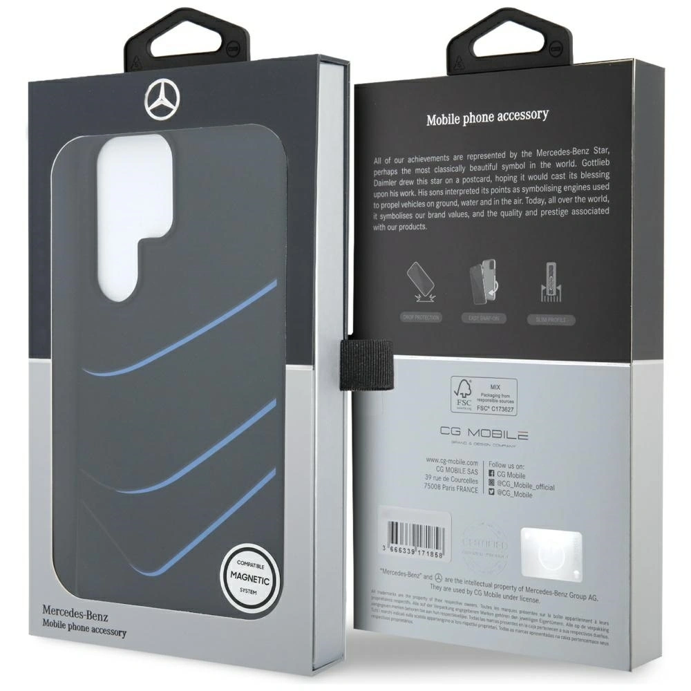 Hurtownia GSM - Mercedes Silicona Curbe Contrastate MagSafe Samsung Galaxy S25 Ultra negru - MRS314 - {ean13} - Hurt