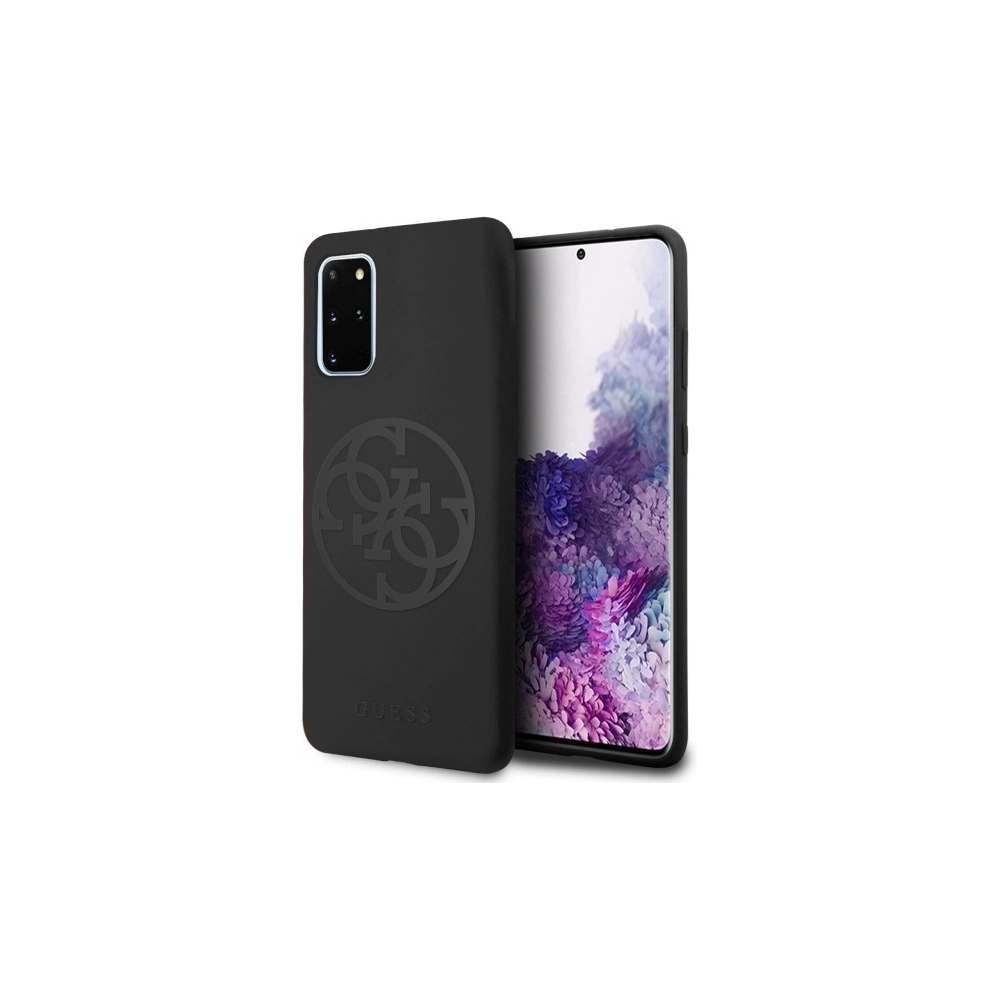 Hurtownia GSM - Etui Guess GUHCS67LS4GBK Samsung Galaxy S20+ Plus G985 black/czarny hard case Silicone 4G Tone On Tone - GUE492BLK - {ean13} - Hurt