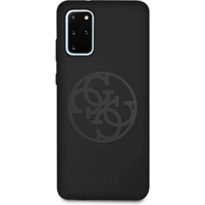 Hurtownia GSM - Etui Guess GUHCS67LS4GBK Samsung Galaxy S20+ Plus G985 black/czarny hard case Silicone 4G Tone On Tone - GUE492BLK - {ean13} - Hurt