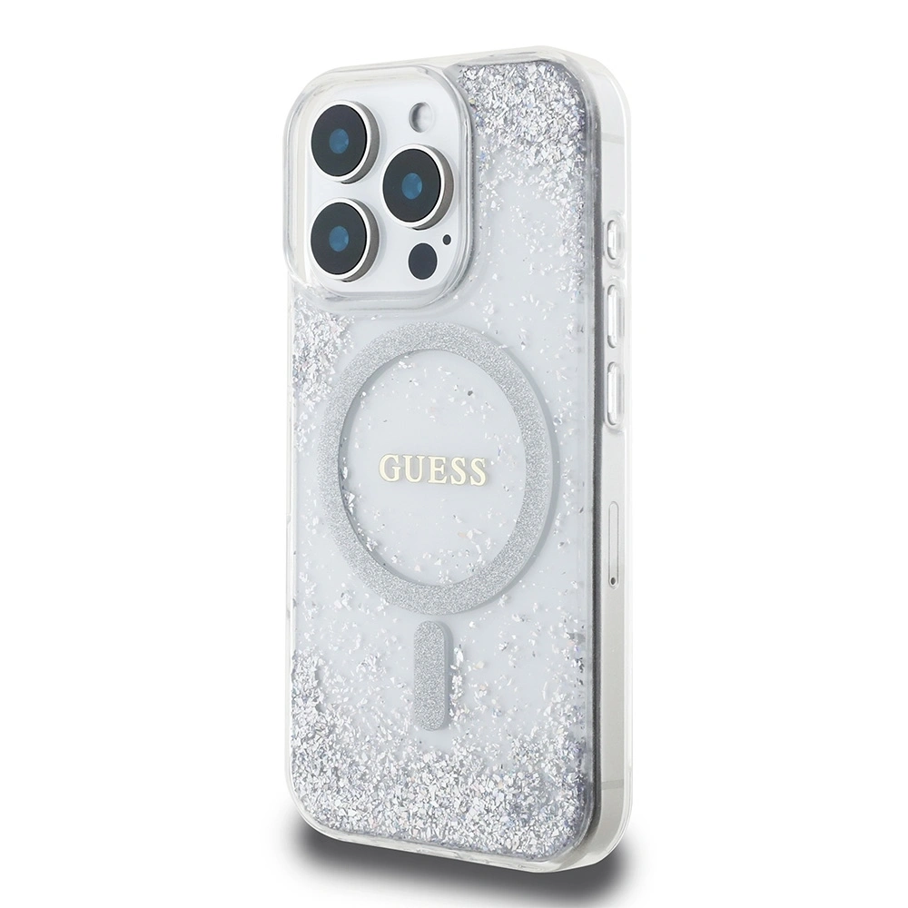 Hurtownia GSM - Etui Guess GUHMP16XRGRGES Apple iPhone 16 Pro Max hardcase Resin Gradient Glitter MagSafe srebrny/silver - GUE4359 - {ean13} - Hurt
