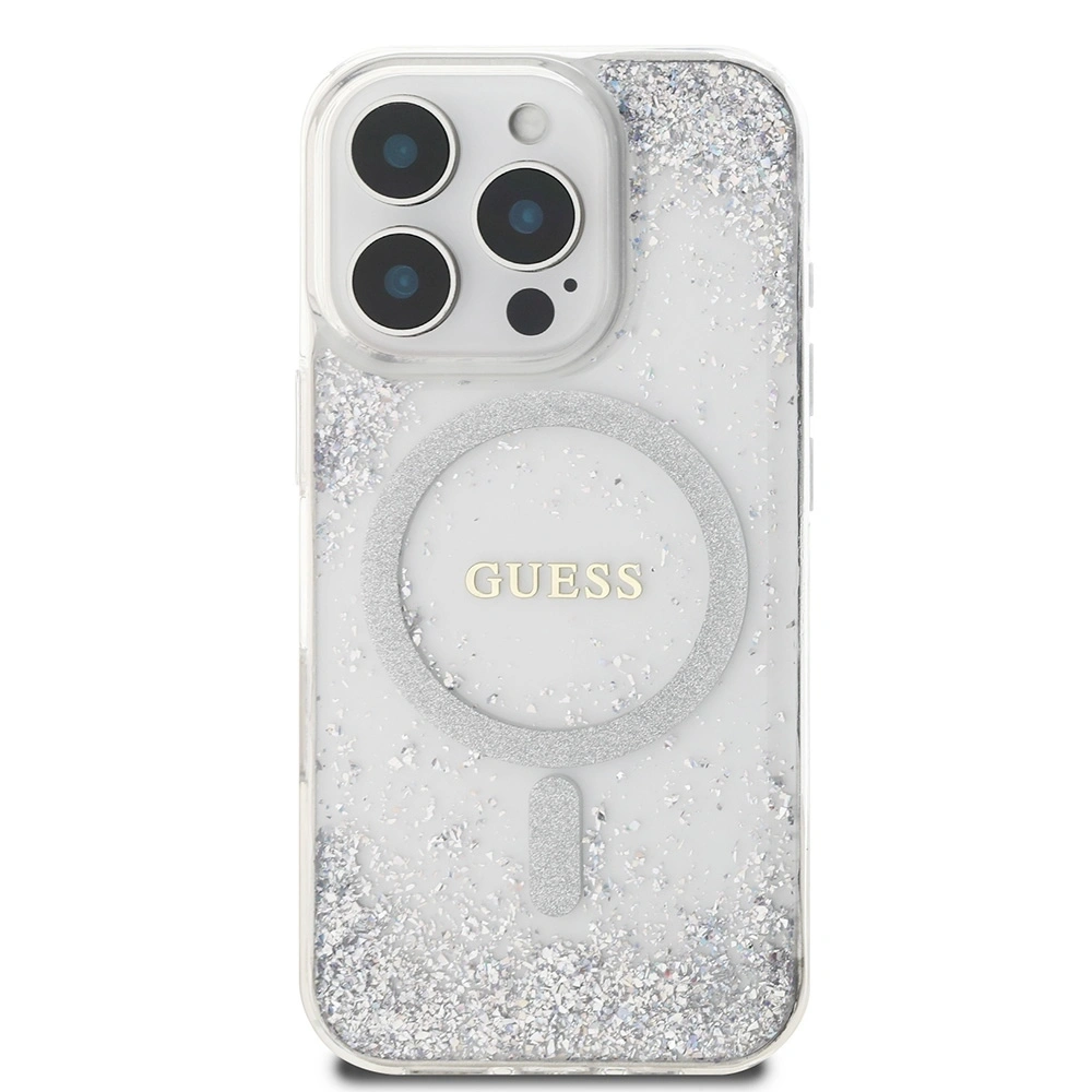 Hurtownia GSM - Etui Guess GUHMP16XRGRGES Apple iPhone 16 Pro Max hardcase Resin Gradient Glitter MagSafe srebrny/silver - GUE4359 - {ean13} - Hurt