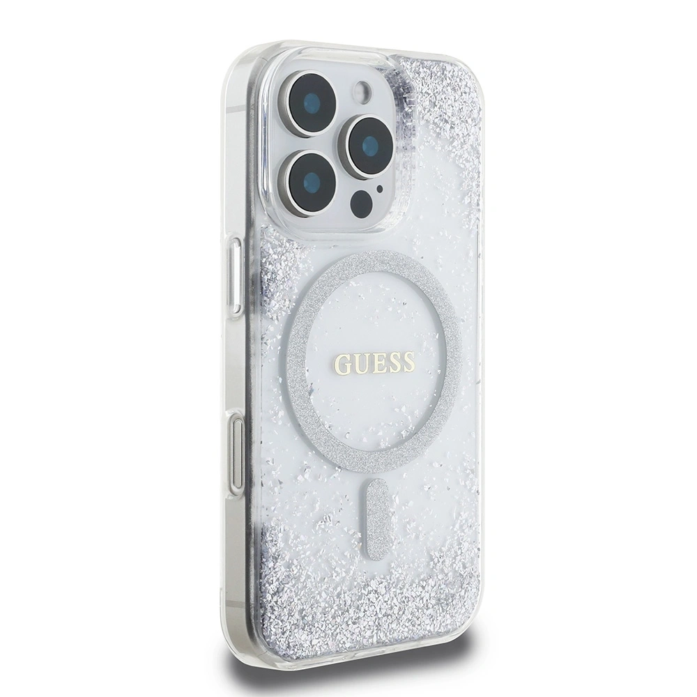 Hurtownia GSM - Etui Guess GUHMP16XRGRGES Apple iPhone 16 Pro Max hardcase Resin Gradient Glitter MagSafe srebrny/silver - GUE4359 - {ean13} - Hurt