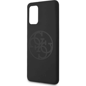 Hurtownia GSM - Etui Guess GUHCS67LS4GBK Samsung Galaxy S20+ Plus G985 black/czarny hard case Silicone 4G Tone On Tone - GUE492BLK - {ean13} - Hurt
