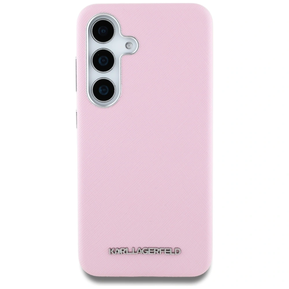 Hurtownia GSM - Karl Lagerfeld Saffiano complet înfășurat logo metalic îngust MagSafe Samsung Galaxy S25+ Plus roz - KLD21937 - {ean13} - Hurt