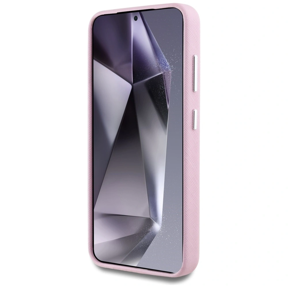 Hurtownia GSM - Karl Lagerfeld Saffiano complet înfășurat logo metalic îngust MagSafe Samsung Galaxy S25+ Plus roz - KLD21937 - {ean13} - Hurt