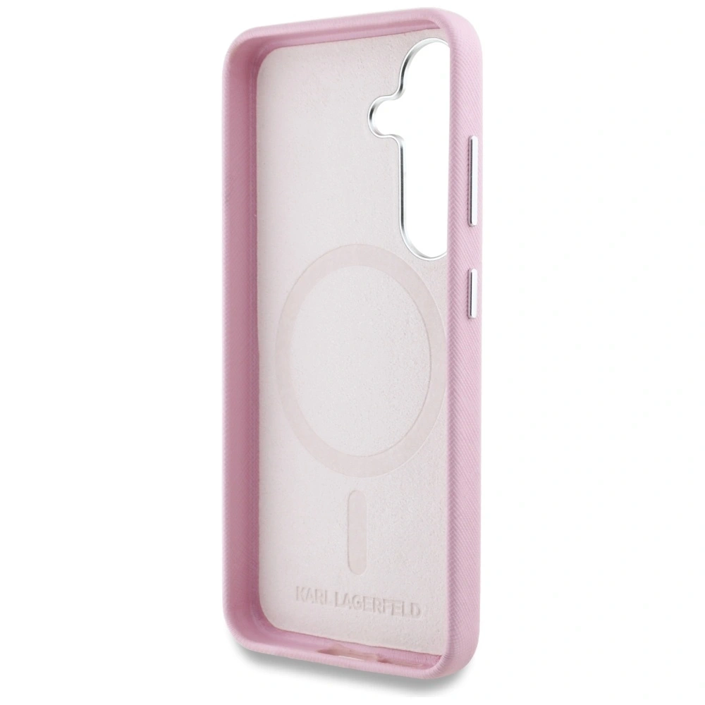 Hurtownia GSM - Karl Lagerfeld Saffiano Voll Umhüllt Elongiertes Metalllogo MagSafe Samsung Galaxy S25+ Plus pink - KLD21937 - {ean13} - Hurt