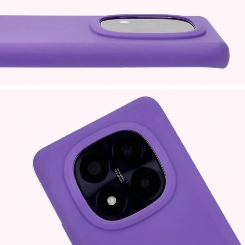 Silikonowe etui Bizon Soft Case do Xiaomi Redmi Note 14 Pro Plus 5G fioletowe