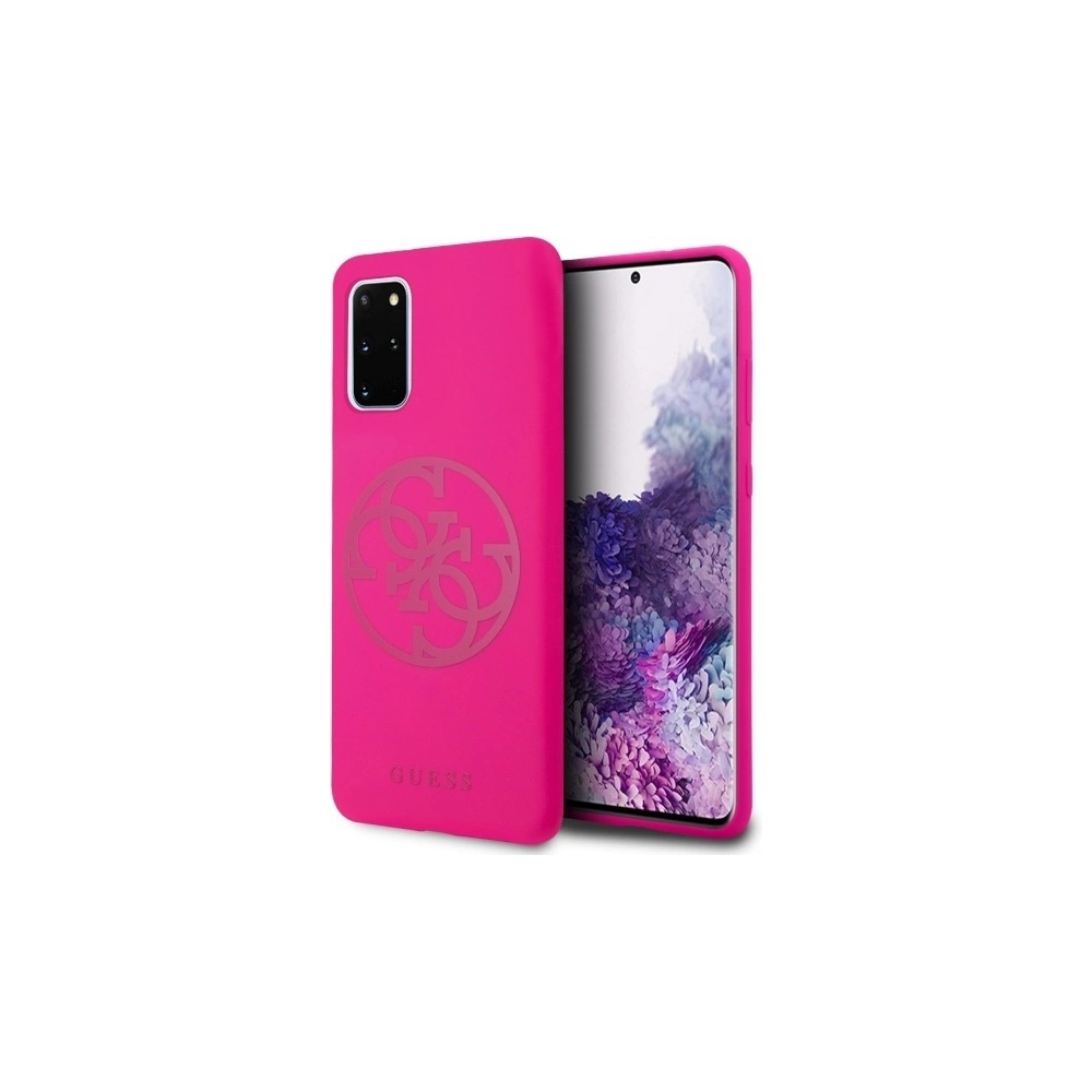 Hurtownia GSM - Etui Guess GUHCS67LS4GFU Samsung Galaxy S20+ Plus G985 fuksja/fuchsia hard case Silicone 4G Tone On Tone - GUE493FKS - {ean13} - Hurt