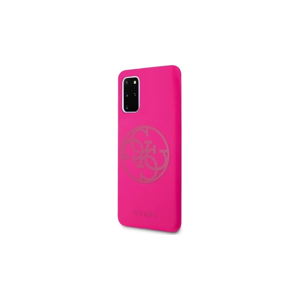 Hurtownia GSM - Etui Guess GUHCS67LS4GFU Samsung Galaxy S20+ Plus G985 fuksja/fuchsia hard case Silicone 4G Tone On Tone - GUE493FKS - {ean13} - Hurt