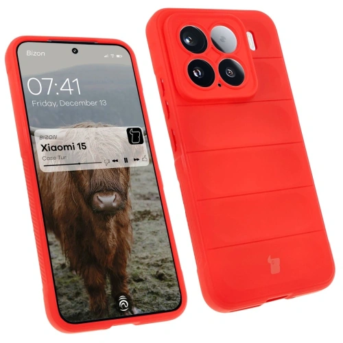 Pancerne etui Bizon Case Tur do Xiaomi 15 czerwone