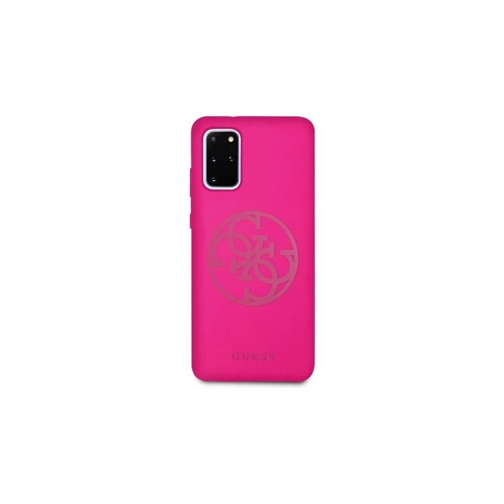 Hurtownia GSM - Etui Guess GUHCS67LS4GFU Samsung Galaxy S20+ Plus G985 fuksja/fuchsia hard case Silicone 4G Tone On Tone - GUE493FKS - {ean13} - Hurt