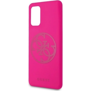Hurtownia GSM - Etui Guess GUHCS67LS4GFU Samsung Galaxy S20+ Plus G985 fuksja/fuchsia hard case Silicone 4G Tone On Tone - GUE493FKS - {ean13} - Hurt