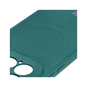 Hurtownia GSM - Silikonové pouzdro s magnetickým kroužkem Bizon Case Silicone Magnetic Sq pro Xiaomi 15 tmavě zelené - BIZ8568 - {ean13} - Hurt