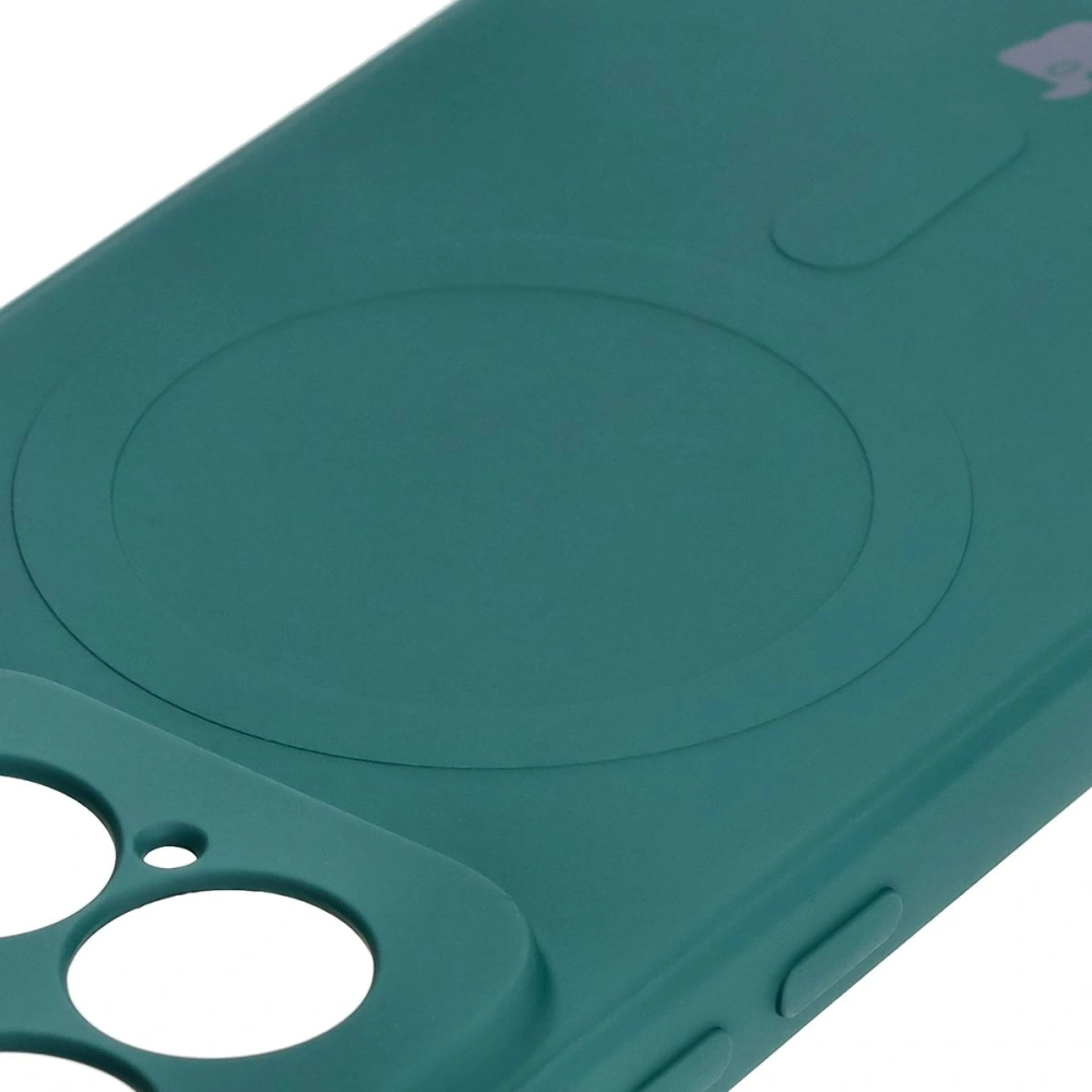 Hurtownia GSM - Silikonowe etui z pierścieniem magnetycznym Bizon Case Silicone Magnetic Sq do Xiaomi 15 ciemnozielone - BIZ8568 - {ean13} - Hurt