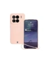 Silikonowe etui z pierścieniem magnetycznym Bizon Case Silicone Magnetic Sq do Xiaomi 15 jasnoróżowe