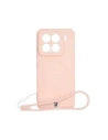Hurtownia GSM - Silikonowe etui z pierścieniem magnetycznym Bizon Case Silicone Magnetic Sq do Xiaomi 15 jasnoróżowe - BIZ8569 - {ean13} - Hurt