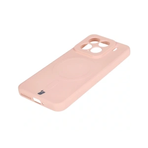 Hurtownia GSM - Silikonové pouzdro s magnetickým kroužkem Bizon Case Silicone Magnetic Sq pro Xiaomi 15 světle růžové - BIZ8569 - {ean13} - Hurt