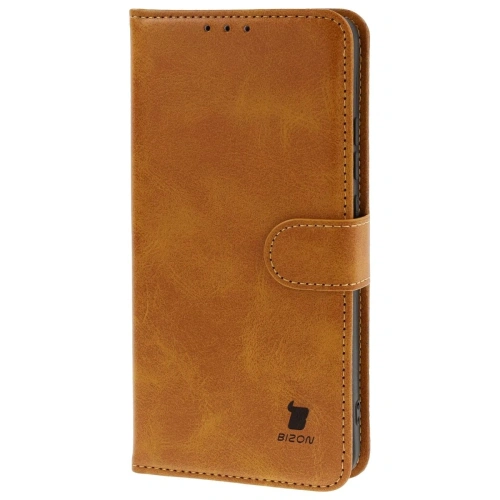 Etui z klapką Bizon Case Pocket do Xiaomi Poco X7 Pro brązowe