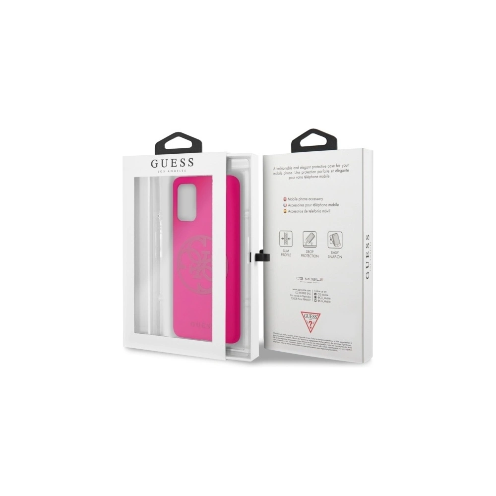 Hurtownia GSM - Etui Guess GUHCS67LS4GFU Samsung Galaxy S20+ Plus G985 fuksja/fuchsia hard case Silicone 4G Tone On Tone - GUE493FKS - {ean13} - Hurt