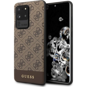Hurtownia GSM - Etui Guess GUHCS69G4GLBR Samsung Galaxy S20 Ultra G988 braun/brown hard case 4G Stripe Collection - GUE494BR - {ean13} - Hurt