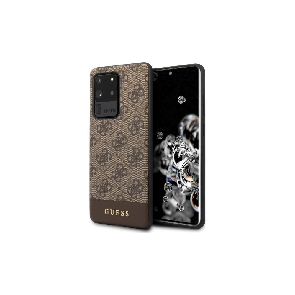 Hurtownia GSM - Etui Guess GUHCS69G4GLBR Samsung Galaxy S20 Ultra G988 hnědý/brown hard case 4G Stripe Collection - GUE494BR - {ean13} - Hurt