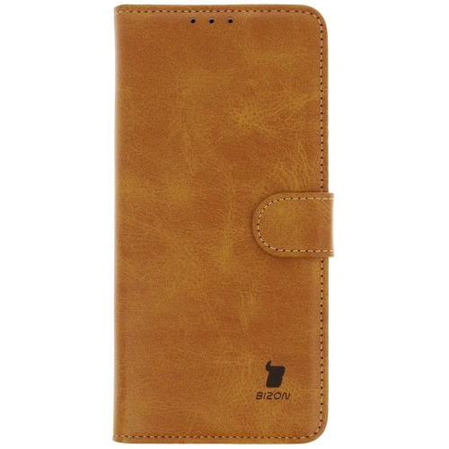 Etui z klapką Bizon Case Pocket do Xiaomi Redmi Note 14 5G / Poco M7 Pro 5G brązowe