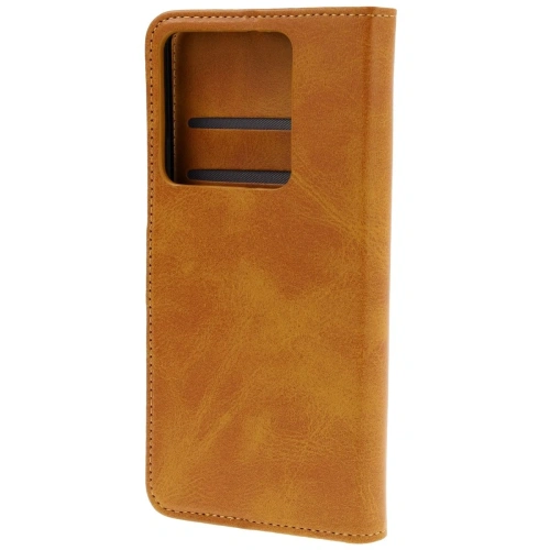 Etui z klapką Bizon Case Pocket do Xiaomi Redmi Note 14 5G / Poco M7 Pro 5G brązowe