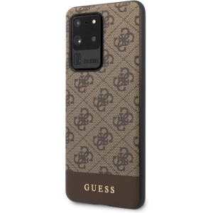 Hurtownia GSM - Etui Guess GUHCS69G4GLBR Samsung Galaxy S20 Ultra G988 braun/brown hard case 4G Stripe Collection - GUE494BR - {ean13} - Hurt