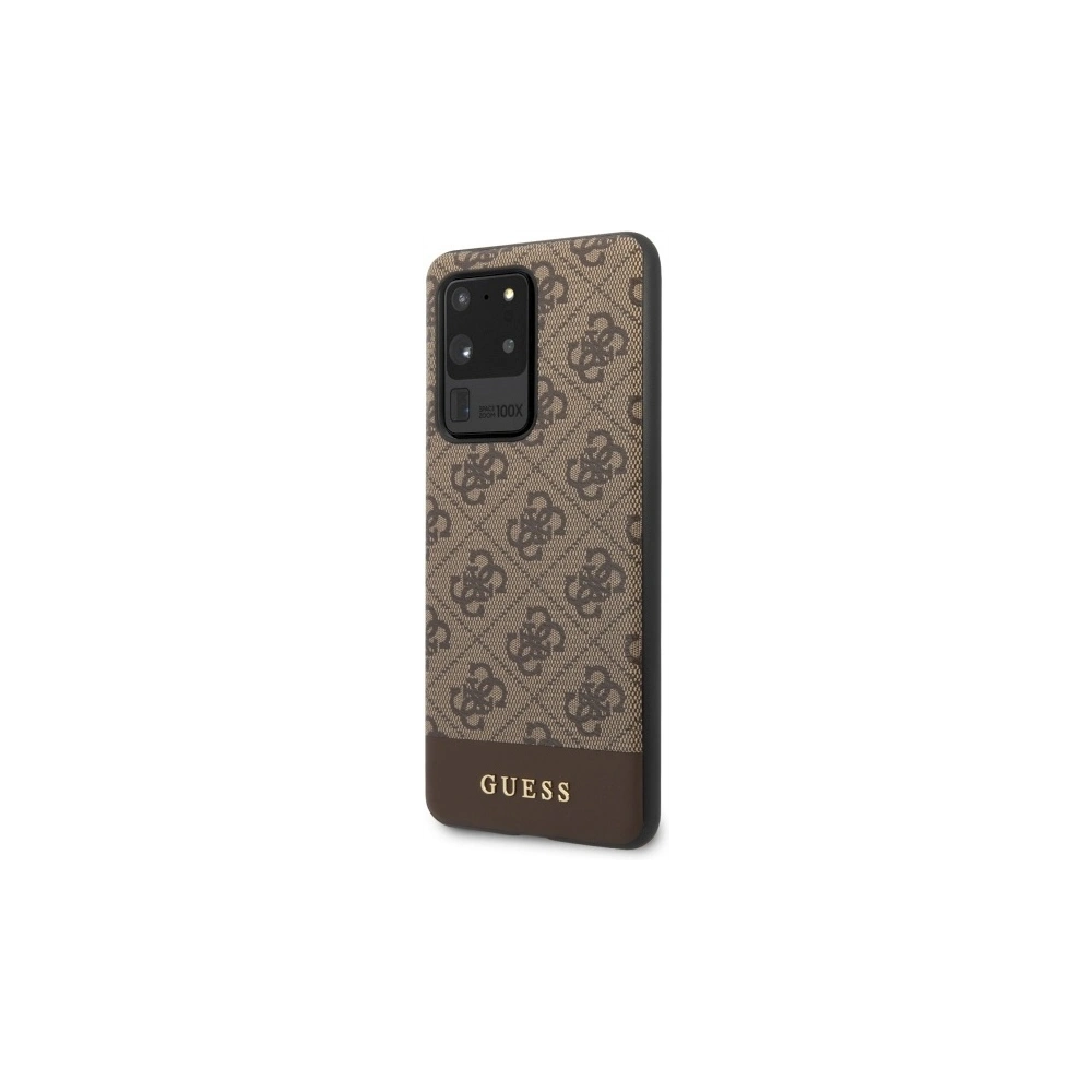 Hurtownia GSM - Etui Guess GUHCS69G4GLBR Samsung Galaxy S20 Ultra G988 hnědý/brown hard case 4G Stripe Collection - GUE494BR - {ean13} - Hurt