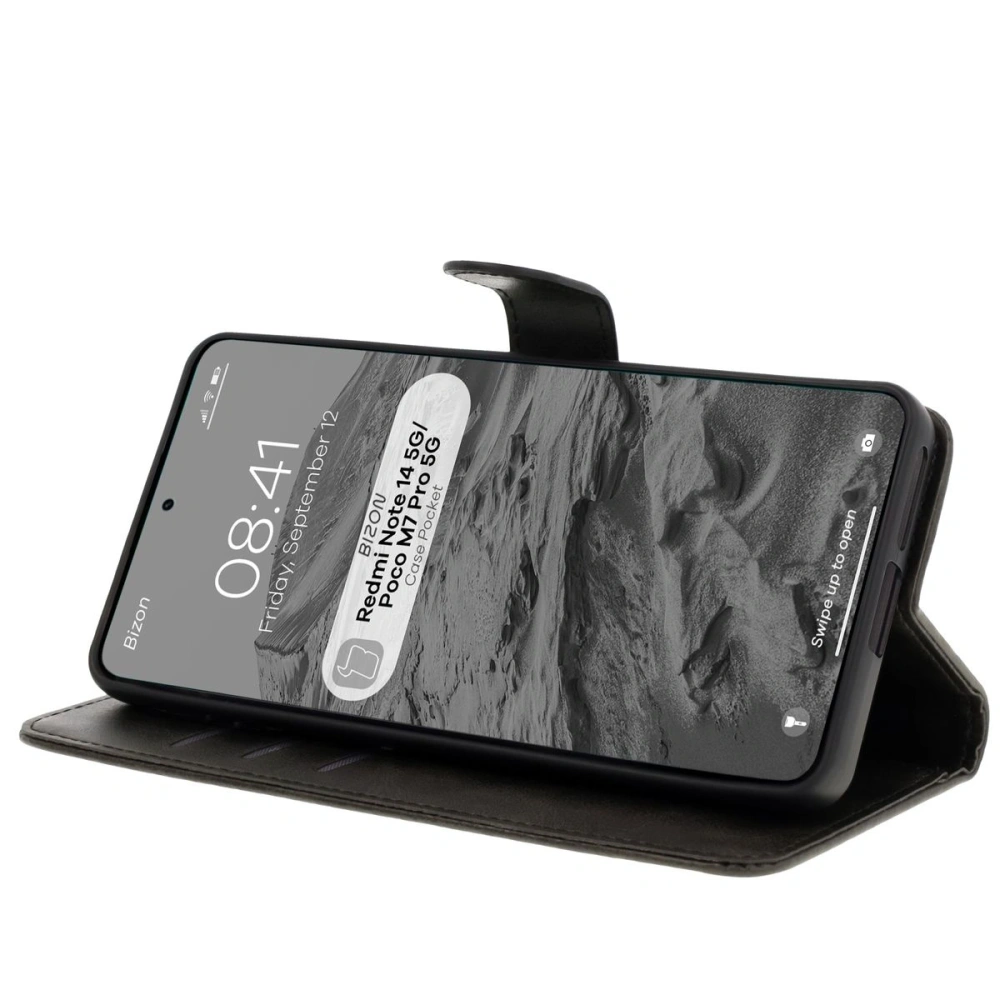 Wholesale Bizon Case Pocket Xiaomi Redmi Note 14 5G / Poco M7 Pro 5G black - BIZ8576 - {ean13} - Hurt