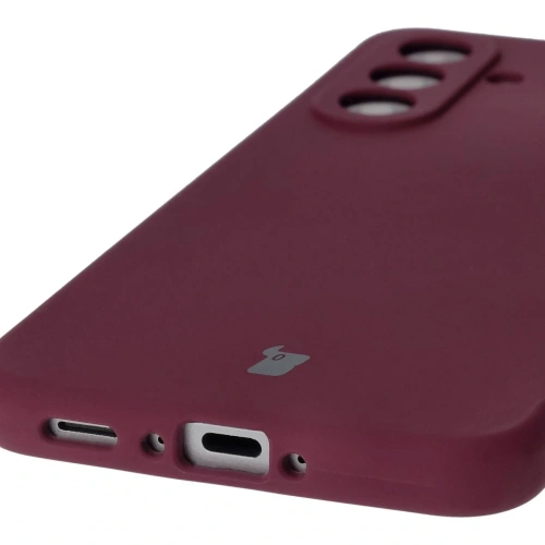 Silikonowe etui Bizon Soft Case do Samsung Galaxy A36 5G ciemnofioletowe