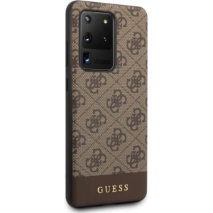 Hurtownia GSM - Etui Guess GUHCS69G4GLBR Samsung Galaxy S20 Ultra G988 braun/brown hard case 4G Stripe Collection - GUE494BR - {ean13} - Hurt