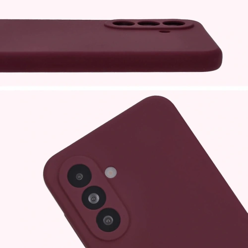 Silikonowe etui Bizon Soft Case do Samsung Galaxy A36 5G ciemnofioletowe