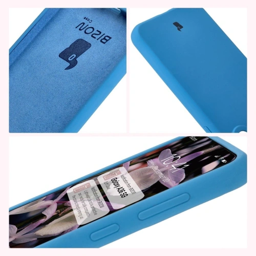 Silikonowe etui Bizon Soft Case do Samsung Galaxy A36 5G niebieskie