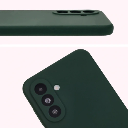 Silikonowe etui Bizon Soft Case do Samsung Galaxy A56 5G ciemnozielone