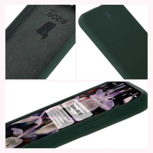 Silikonowe etui Bizon Soft Case do Samsung Galaxy A56 5G ciemnozielone