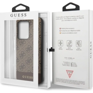 Hurtownia GSM - Etui Guess GUHCS69G4GLBR Samsung Galaxy S20 Ultra G988 braun/brown hard case 4G Stripe Collection - GUE494BR - {ean13} - Hurt
