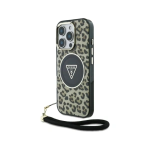 Hurtownia GSM - Etui Guess HC IML Leopard Triangle Cord Strap do Apple iPhone 16 Pro MagSafe hnědý - GUE4360 - {ean13} - Hurt