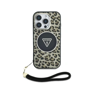Hurtownia GSM - Etui Guess HC IML Leopard Triangle Cord Strap do Apple iPhone 16 Pro MagSafe hnědý - GUE4360 - {ean13} - Hurt