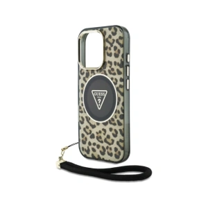 Hurtownia GSM - Etui Guess HC IML Leopard Triangle Cord Strap do Apple iPhone 16 Pro MagSafe hnědý - GUE4360 - {ean13} - Hurt