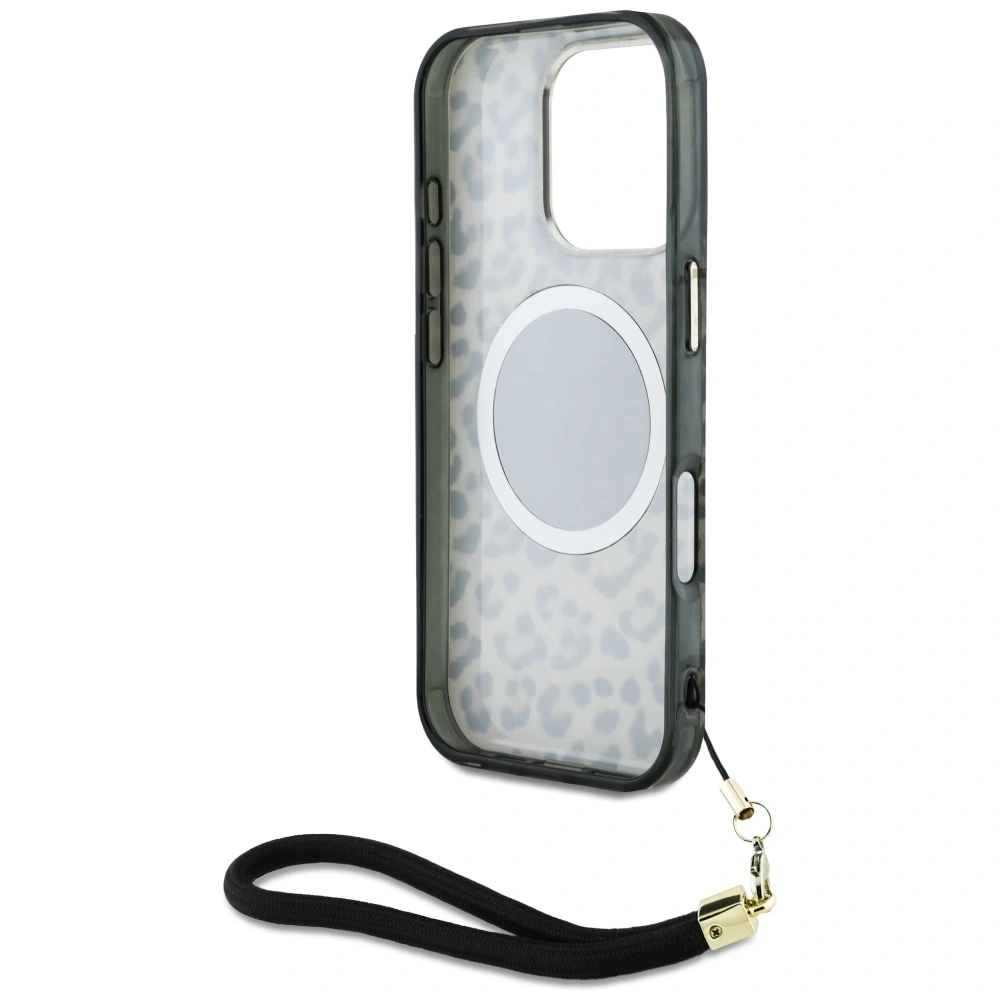 Hurtownia GSM - Etui Guess HC IML Leopard Triangle Cord Strap do Apple iPhone 16 Pro MagSafe hnědý - GUE4360 - {ean13} - Hurt