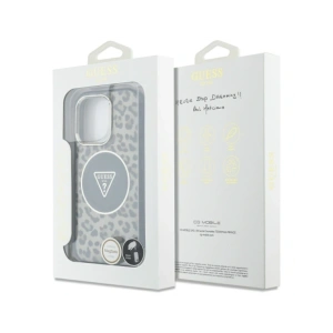Hurtownia GSM - Etui Guess HC IML Leopard Triangle Cord Strap do Apple iPhone 16 Pro MagSafe hnědý - GUE4360 - {ean13} - Hurt